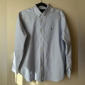 Ralph Lauren Mens long sleeve shirt. Navy blue. Size XL. Excellent used cond.